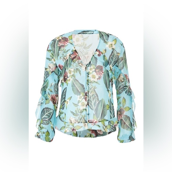 NWT Nicholas Sheer, Silk Mayflower Blouse 🌸 Sz 4 - Picture 4 of 10